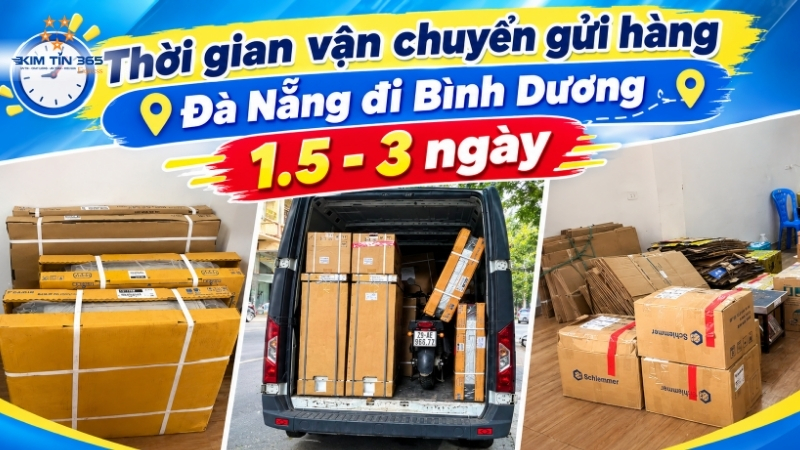 Thời gian vận chuyển hàng từ Đà Nẵng đến Bình Dương